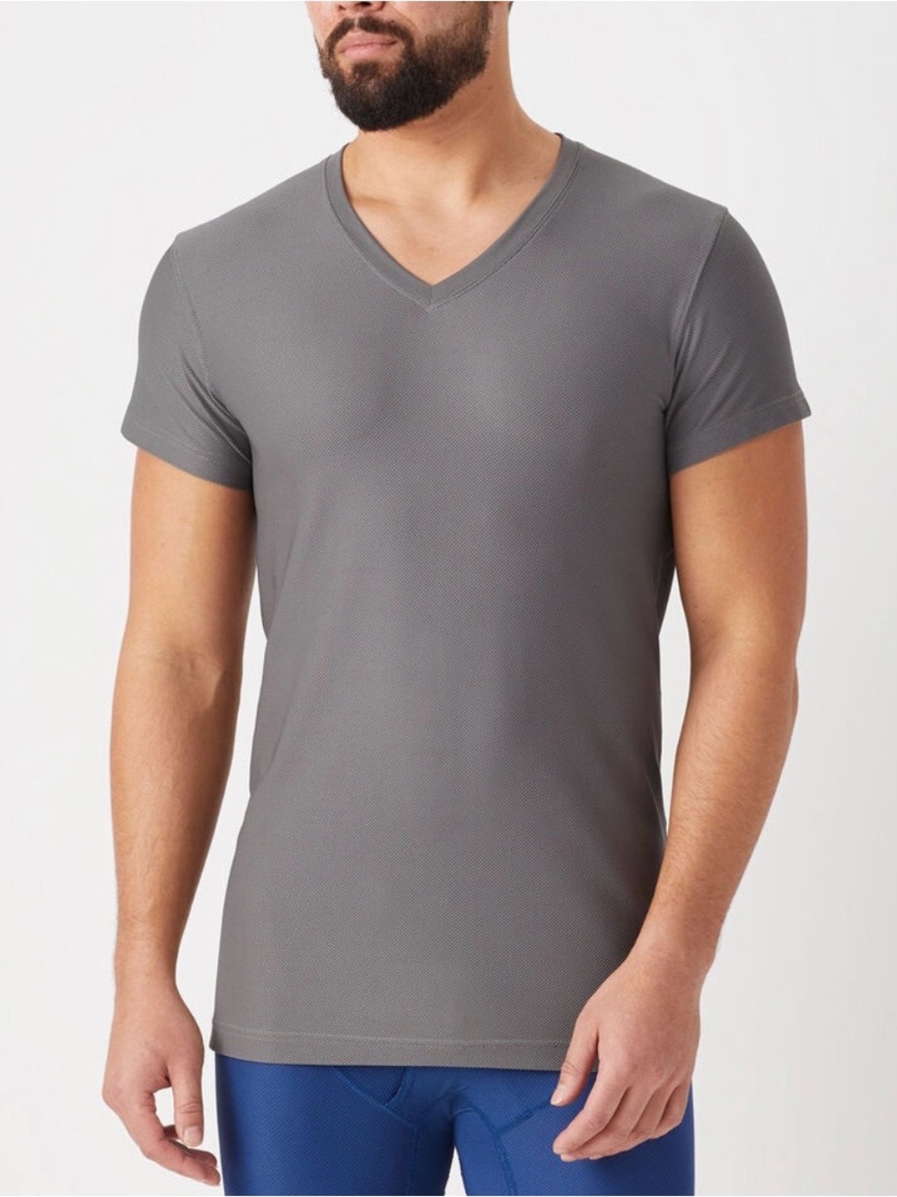 Duluth Trading Co Men's Go Buck Naked Performance V-Neck Undershirt XL Graphite